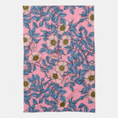 犬のバラパターン キッチンタオル (縦)