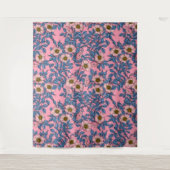 犬のバラパターン タペストリー (正面)