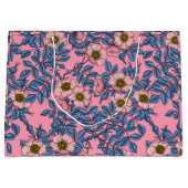 犬のバラパターン ラージペーパーバッグ (正面)