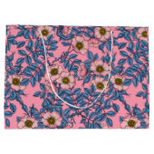 犬のバラパターン ラージペーパーバッグ (裏面)