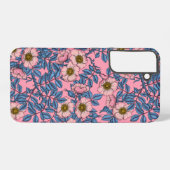 犬のバラパターン SAMSUNG GALAXYケース (裏面横)