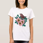 犬のバラ Tシャツ (正面)