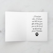 犬のバレンタインのカードからかわいい カード (内部)