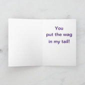 犬のバレンタインカード シーズンカード (内部)