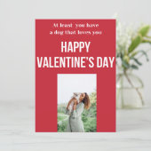 犬のバレンタインデーカード 面白いギフト ホリデーカード (スタンド正面)