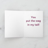 犬のバレンタインデー シーズンカード (内部)