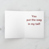 犬のバレンタインデー シーズンカード (内部)