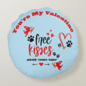 犬のバレンタイン – フリーキスは絶対に含む | ラウンドクッション (裏面)