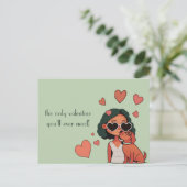 犬のバレンタイン ポストカード (スタンド正面)