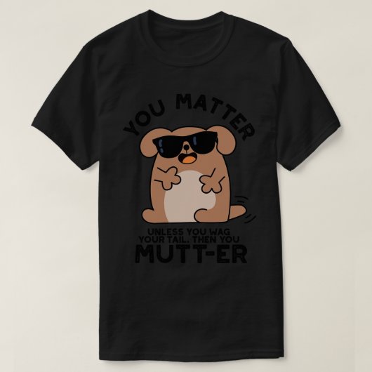 犬のパおもしろいン前向きを口にする Tシャツ (デザイン正面)