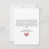 犬のパイロットが飛行機を飛ばす、かわいい楽しい子供の誕生日 サンキューカード (裏面)