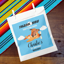 犬のパイロット飛んでいる飛行機、かわいい誕生日ありがとう フェイバーバッグ