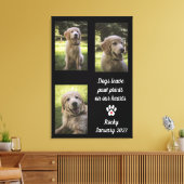 犬のパウ離れププリント |犬記念写真コラージュ キャンバスプリント (インサイチュ (リビング))