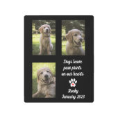 犬のパウ離れプリンツ犬のメモリアル写真コラージュ メタルプリント (正面)