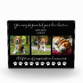 犬のパウ・プリント&思カスタムい出の記念碑 – フォトブロック (正面)