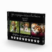 犬のパウ・プリント&思カスタムい出の記念碑 – フォトブロック (右)