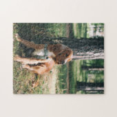 犬のパズル動物の写真かわいい悲しい子犬の子犬の写真 ジグソーパズル (横)