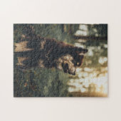 犬のパズル動物の写真かわいい悲しい子犬の子犬の写真 ジグソーパズル (横)