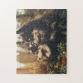 犬のパズル動物の写真かわいい悲しい子犬の子犬の写真 ジグソーパズル (縦)