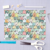 犬のパタカラフルーンの切り離し紙 薄葉紙 (クラフト)