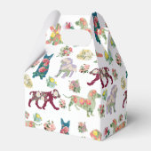 犬のパターンヴィンテージ水の色の花モノグラム フェイバーボックス (裏面サイド)