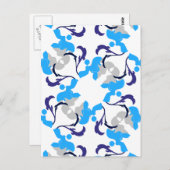 犬のパターン ポストカード (正面/裏面)