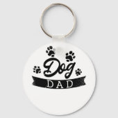 犬のパパおもしろいデザイン – 犬の所有者のためのギフトアイディア キーホルダー (正面)