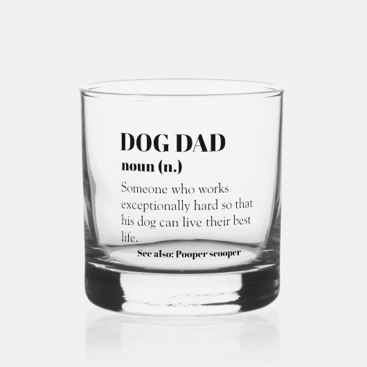 犬のパパおもしろい定義ワード名詞ギフト父の ウイスキーグラス (裏面)