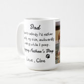 犬のパパおもしろい父の日 – Pet Photo Dog Mous コーヒーマグカップ (正面左)