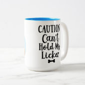 犬のパパおもしろい犬引用文カスタムと写真/名前 ツートーンマグカップ (正面右)