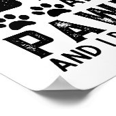 犬のパパおもしろい私は2つのタイトルのパパとポーポー ポスター (角)