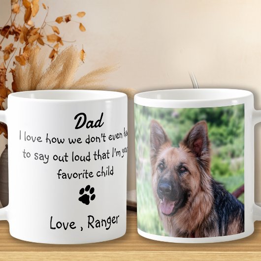犬のパパおもしろい- Father's Day Photo コーヒーマグカップ