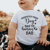 犬のパパから人間のパパに昇進する ベビーボディスーツ