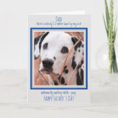 犬のパパかわいい犬おもしろいの写真お父さんの日 カード (正面)