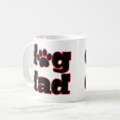 犬のパパのおもしろいなコーヒー・マグ コーヒーマグカップ (正面左)