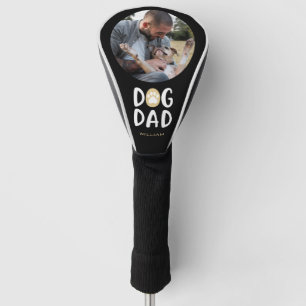 犬のパパのための肉球プリントペットフォトコラージュ ゴルフヘッドカバー