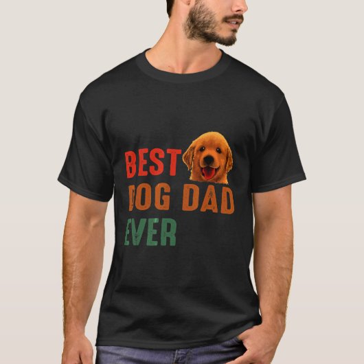 犬のパパエバーゴールデンレトリバーパピー Tシャツ (正面)