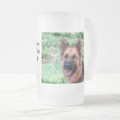 犬のパパカスタムのおもしろい写真 フロストグラスビールジョッキ (正面右)