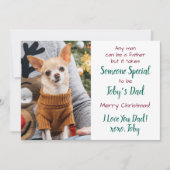 犬のパパカスタムペット写真メリークリスマス シーズンカード (正面)