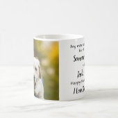 犬のパパカスタムペット写真父の日コーヒーマグ コーヒーマグカップ (中央)