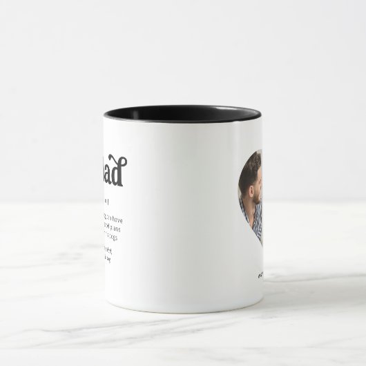 犬のパパカスタム写真と文字マグカップ マグカップ (中央)