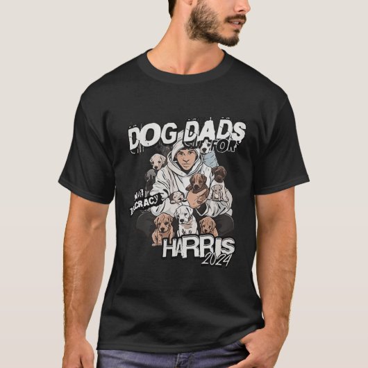 犬のパパカマラハリス Tシャツ (正面)
