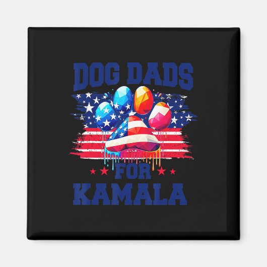 犬のパパカマラ彼らは食べ犬のトランプD マグネット (正面)