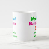 犬のパパクールウーフウーフウーフウーフウーフオーフオーフオーフユーパパ名 ジャンボコーヒーマグカップ (正面)