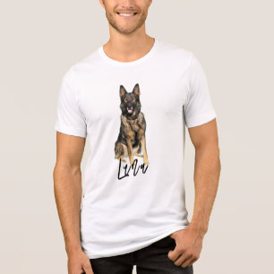 犬のパパシャツパーソナライズされた- Photo Pet Gift Tee トライブレンドTシャツ