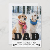 犬のパパハッピーファーザーの日の手のプリントモダン写真 (正面)