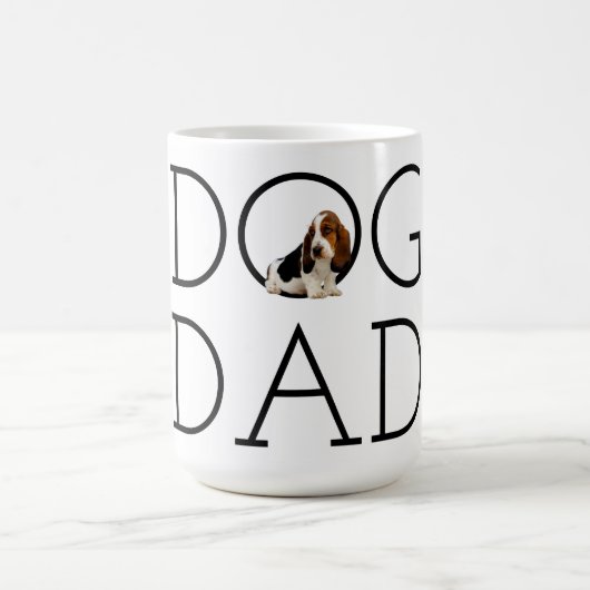 犬のパパバセットハウンド コーヒーマグカップ (中央)
