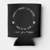 犬のパパパーソナライズされたペットの写おもしろい真 缶クーラー (正面)