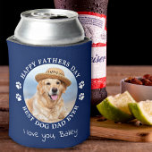 犬のパパパーソナライズされたペット写真ハッピーファーザーの日 缶クーラー