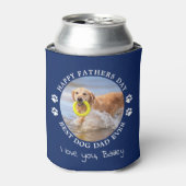 犬のパパパーソナライズされたペット写真ハッピーファーザーの日 缶クーラー (缶正面)